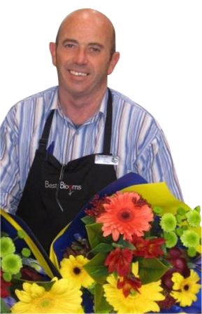 Philip making flower deliveries in Auckland.
